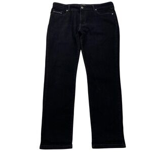 Levis Mid Rise Skinny Jeans Womens 16M (fit 36x 30.5) Black Stretch Denim